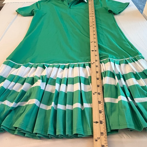 New ADDISON BAY Kelly Green Pleated Sea Island Tennis Mini Dress Size XS $168 - Picture 7 of 8